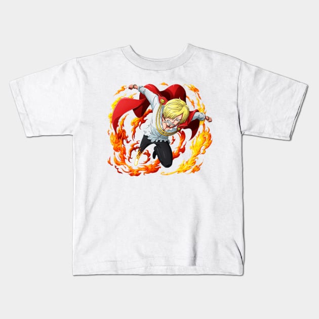 Black Leg Sanji Kids T-Shirt by ManimeXP